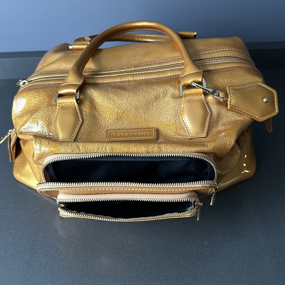 Longchamp Metallic Gold Travel Bag - Picture 7 of 12